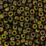 Miyuki seed beads 8/0 - Opaque picasso dark yellow 8-4519